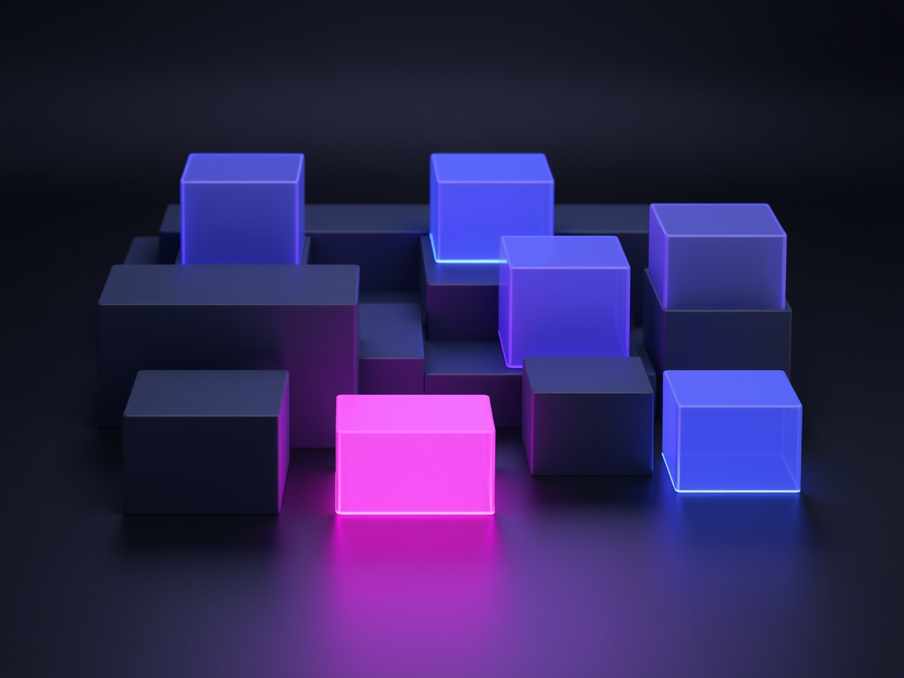 Abstrakt visualisering av projekt som byggblock